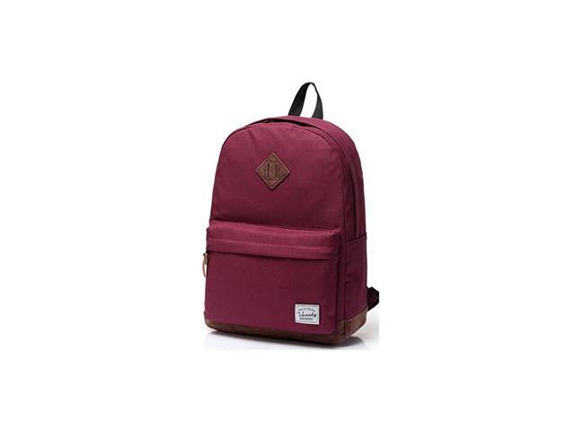 burgundy school backpack