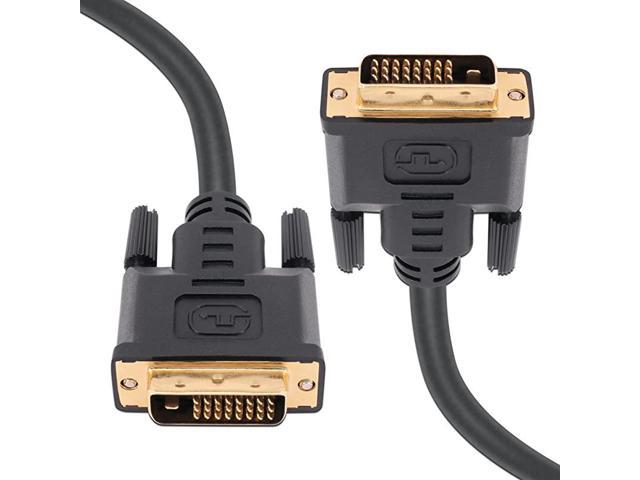 Dvi Cable 5ft Dual Link 24 1 Male To Male Digital Video Cable Gold Plated With Ferrite Core Support 2560x1600 144hz For Gaming Dvd Laptop Hdtv And Projector Newegg Com