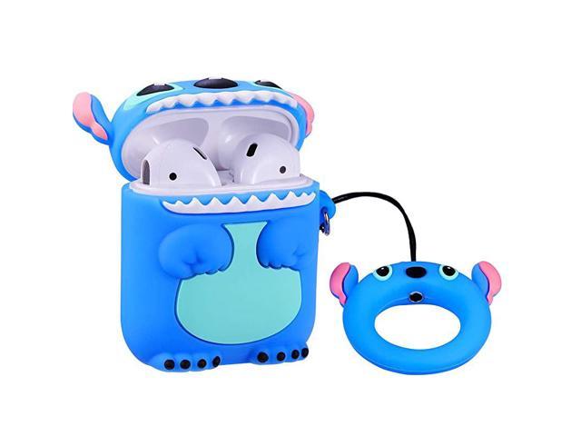 Airpods 1&2 Case,Soft Silicone 3D Cute Funny Cool Fun Cartoon Character Kawaii Fashion Plant Design Cover with Keychain Ring for Kids Teens