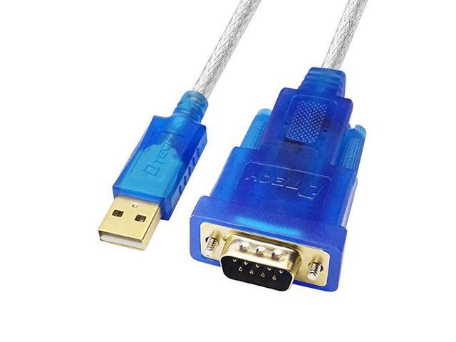 USB to RS-232 RS232 DB9 Male Adapter 9-pin Serial Cable for Windows 7/8/10 No CD 