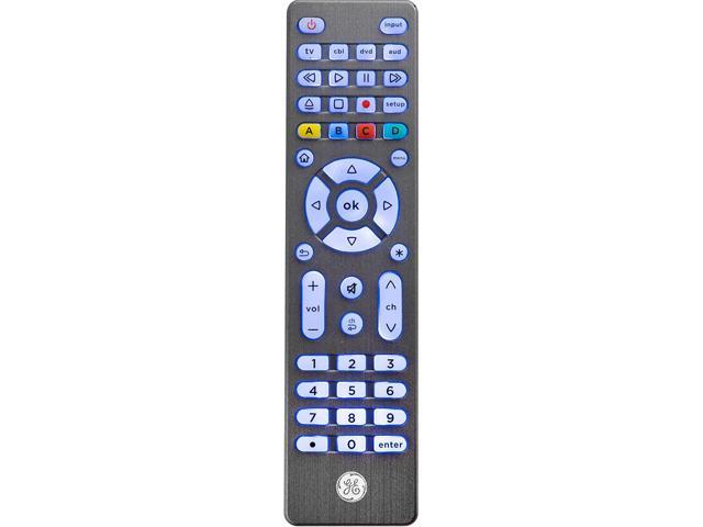 Ge Backlit Universal Remote Control For Samsung Vizio Lg Sony Sharp Roku Apple Tv Tcl Panasonic Smart Tv Streaming Players Blu Ray Dvd Simple Setup 4 Device Graphite 448 Newegg Com