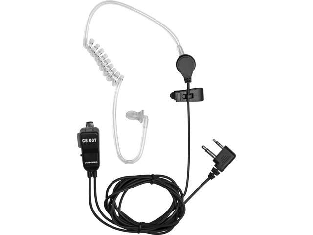 COISOUND Two Way Radio Earpiece | Walkie Talkie Headset Compatible Midland AVPH3(Black Pair)