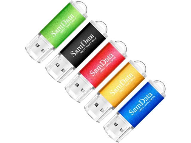 5 Pack 32GB USB 2.0 Flash Drive Memory Sticks StorageThumb Pen Drive Multicolor 
