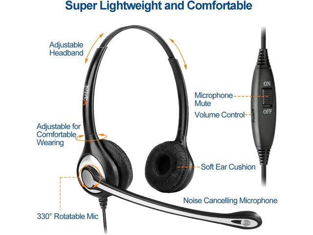 Allworx Phone headset Noise Canceling Rotatable Microphone New Volume & Mute