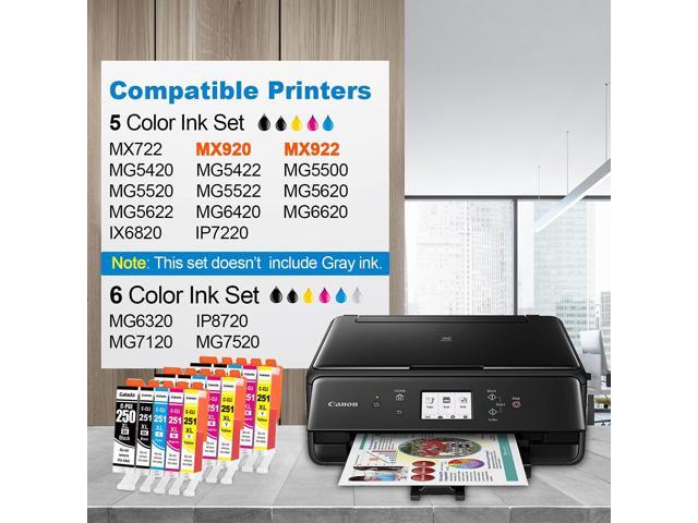 Galada Compatible Ink Cartridges Replacement for Canon PGI-250XL CLI-251XL 250 XL for Pixma MX920 MX922 MX722 IP7220 IP8720 IX6820 MG5420 MG5422 MG5520 MG5522 MG6320 Printer 15 Pack - Newegg.com
