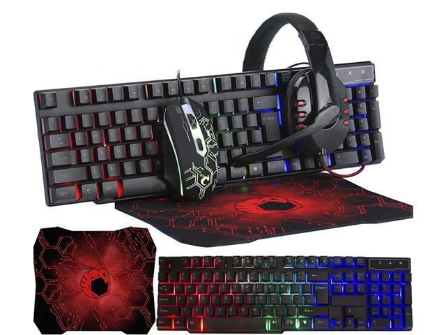 Keyboard Mouse Combo For PS4 PS3 Xbox One Gaming Rainbow LED Keyboard Mice Lot 