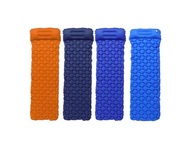 Ultralight Inflatable Sleeping Mat Camping Air Pad Roll Bed Mattress With Pillow 