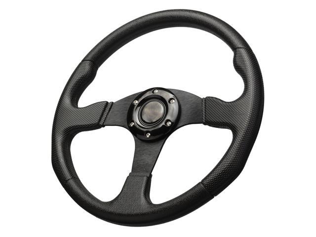 14 inch 350mm steering wheel universal flat genuine leather drift racing newegg com newegg com