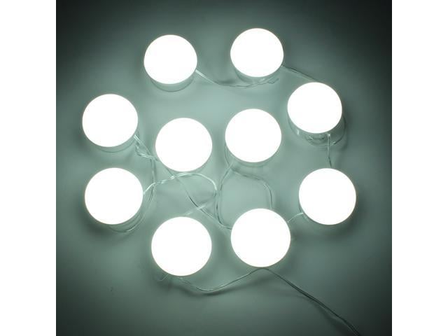 3M Dimmable Hollywood Style Yellow White LED Vanity Mirror Lights for Makeup Dressing Table DC12V white