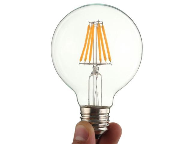 G80 6W E27 LED Vintage Retro Filament Bulb COB Warm White Globe Amber Lamp RC246