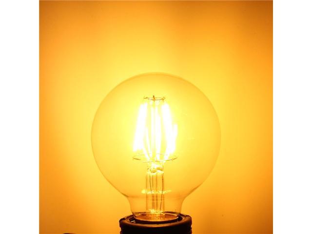 G80 6W E27 LED Vintage Retro Filament Bulb COB Warm White Globe Amber Lamp RC246