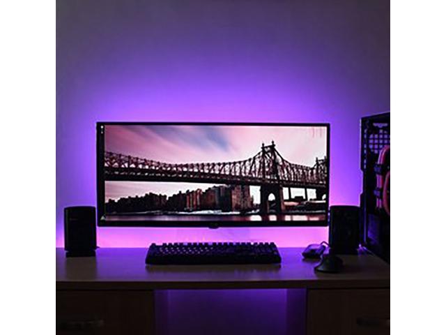 Gaming Computer Desk LED Lights Office Home RGB Lighting Kit Mini Controller Set 