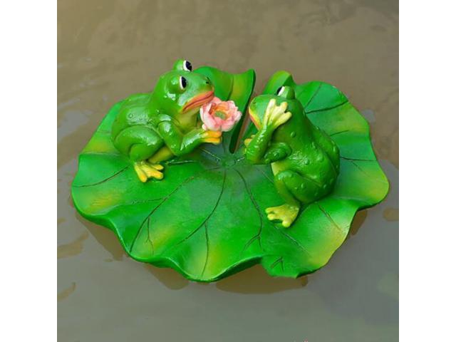 Resin Floating Frogs Statue Cute Frog Sculpture Outdoor Garden Pond Decorations