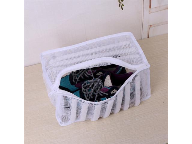 Laundry Footwear Sneaker Washer Dryer White Mesh Wash Shoe Lingerie Clothes Bag 