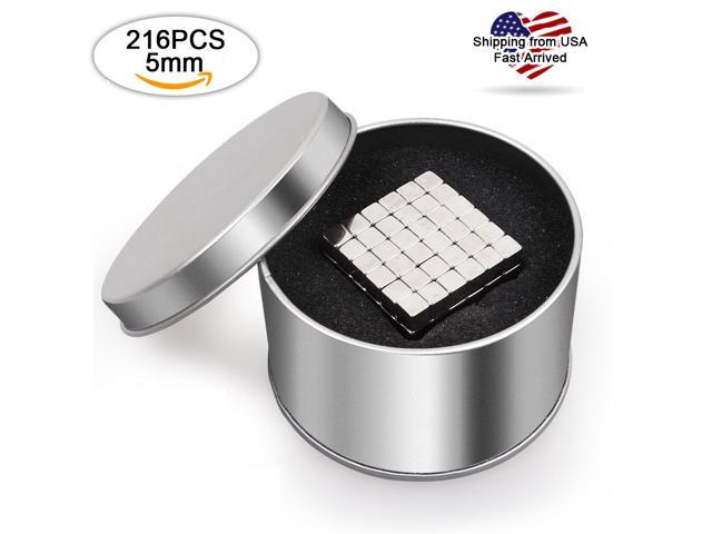 CUDNY 5MM Magnetic Cube Puzzle Magnets Cubes Fidget Toy 216pcs Magic Sculpture Blocks Stress Relief Toys DIY Educational for Kids