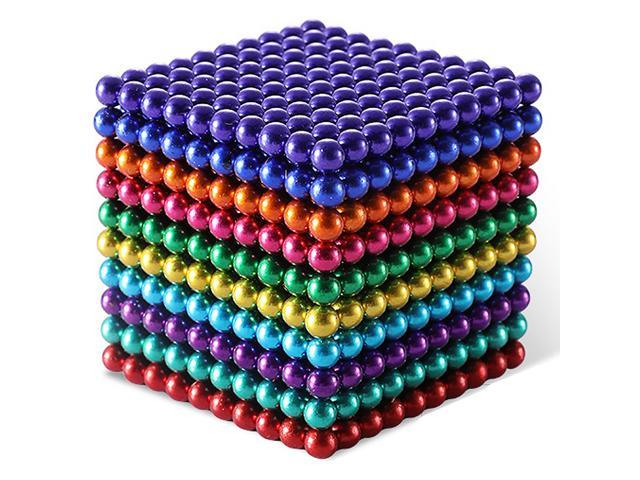 Magnetic Balls 1000 pcs 5mm 10 Rainbow Colors Balls Multicolored Large Cube Building Sculpture Educational Intelligence Development Stress Relief Imagination Gift Science & Nature - Newegg.com
