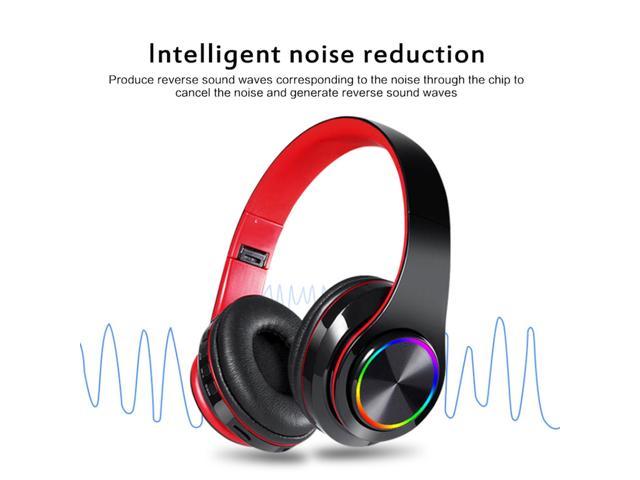 Portable Wireless Headphones Bluetooth Stereo Foldable Music Headset Audio Mp3 Strong Bass Adjustable Earphones With Mic Black Red Newegg Com - discord incoming call sound roblox id