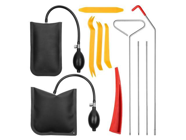 Red+Black Air Wedge Anyyion Professional Car Tool Kit ，Easy Entry Long Reach Grabber Non Marring Wedge and Tool Bag 