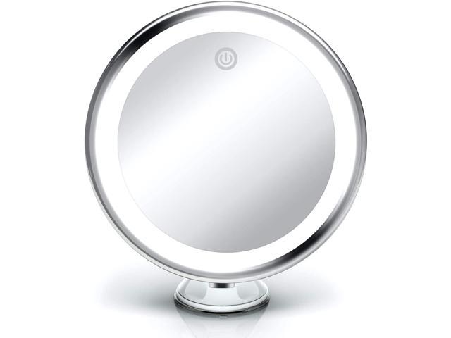 10x magnifying mirror with led light