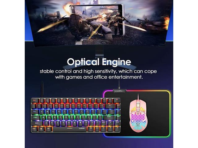 Ergonomic Lightweight Gaming Mouse Wired Honeycomb Hollow RGB Streamer 4000  DPI Programming Optical Sensor Pixert 3325 78G Gaming Mice for PC X-BOX PS4  Gamer 