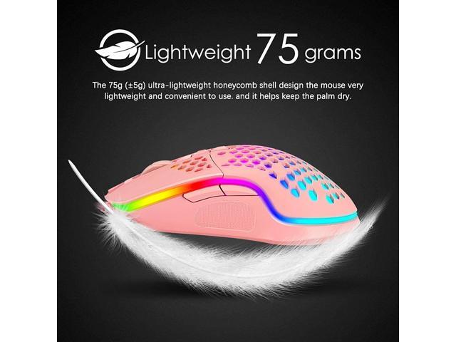 Ergonomic Lightweight Gaming Mouse Wired Honeycomb Hollow RGB Streamer 4000  DPI Programming Optical Sensor Pixert 3325 78G Gaming Mice for PC X-BOX PS4  Gamer 