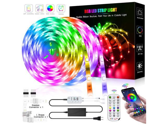 15M LED Strip Lights Bluetooth RGB Flexible Tape Room TV Lights 50FT with Remote