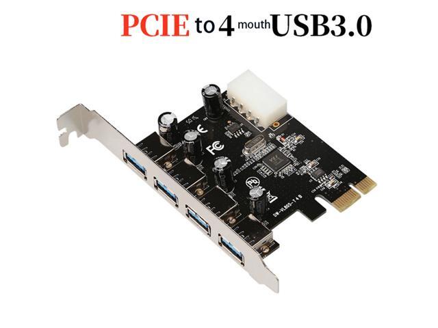 VL805 Chipset PCIe X1 4-port USB3.0 Riser Card to 4-port USB3.0 4-pin Power Add-on Card 4-port USB 3.0 PCI-e Expansion Card
