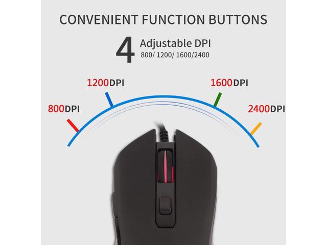 Gaming Mouse Wired, USB C Silent Click with RGB Backlit Optical