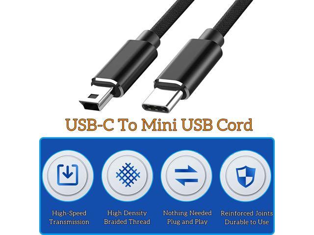 [2 Pack] Mini USB to USB C Cable, Type C to Mini USB B High Speed ...