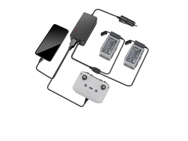 3 in1 Battery Car Charger DJI Mavic Air 2 Remote Control USB Output Charging Hub 
