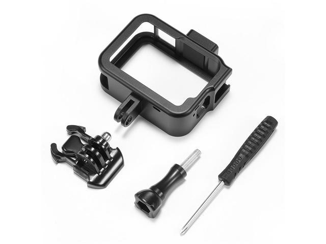 For GoPro Hero 8 Aluminum Protective Frame Case Cage Housting Shell+Adapter Base