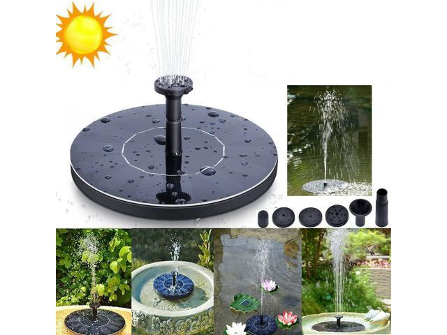 Solar Power Bird Bath Fountain Water Floating Small Pond Garden Fountain Panels 