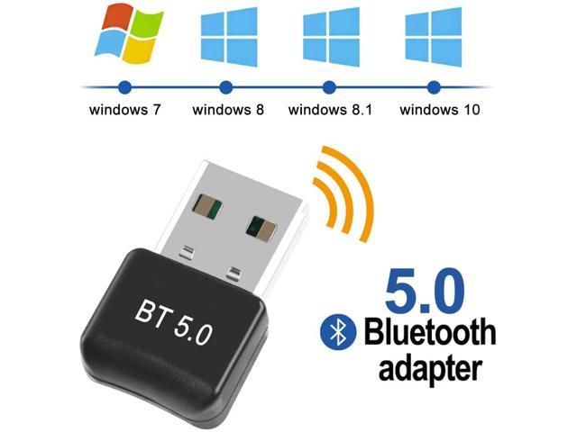 Stecto Wireless USB Bluetooth 5.0 Adapter Desktop WiFi Audio Receiver Transmitter Dongle For Computer Keyboard Mouse Windows 10/8 7 XP/Vista Plug and Play