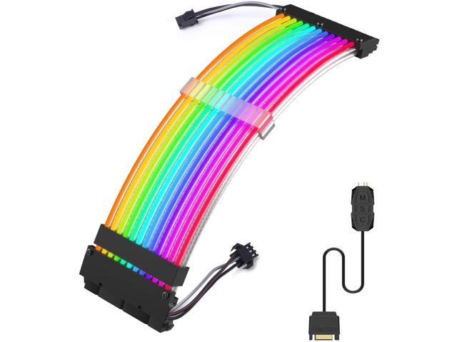 TROPRO RGB Power Extension Cable 24 Pin ATX with Controller for Cable Management (New RGB)