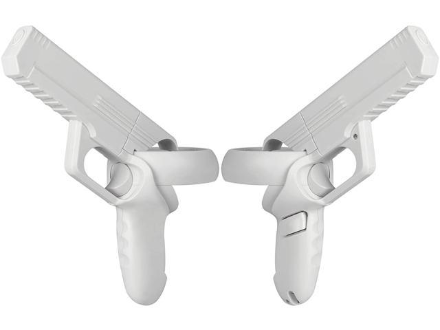 TROPRO Pistol Grip for Oculus Quest 2 Controllers VR, Oculus 2 Gun Stock Accessories, Enhanced Shooting Gaming Experience, Best Gunstock,Compatible For Pistol Whip Operation (White)