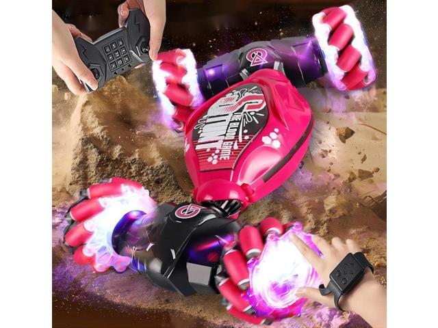 2023 New Gesture Sensing RC Stunt Car with Light & Music, Remote Control Gesture Sensor Car, Off Road Vehicle, 2.4GHz RC Stunt Car Double Sided 360° Rotating Toy Cars for Kids Boys Girls Gifts