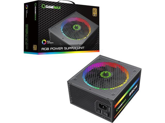 Power Supply 850W Fully Modular 80+ Gold Certified with Addressable RGB Light - Vairous Color Mode, RGB-850W