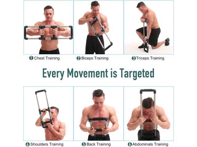 Chest and Arm Workout Machine Tao-Miy Super Push Down Bar Portable Equipment for Home Exercise Total Upper Body Workout and Strength Training 