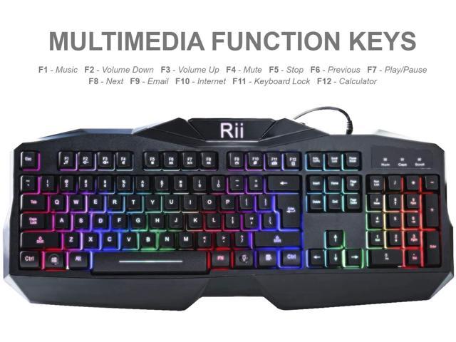 Gaming Keyboard and Mouse Combo,LED Rainbow Backlit USB Wired