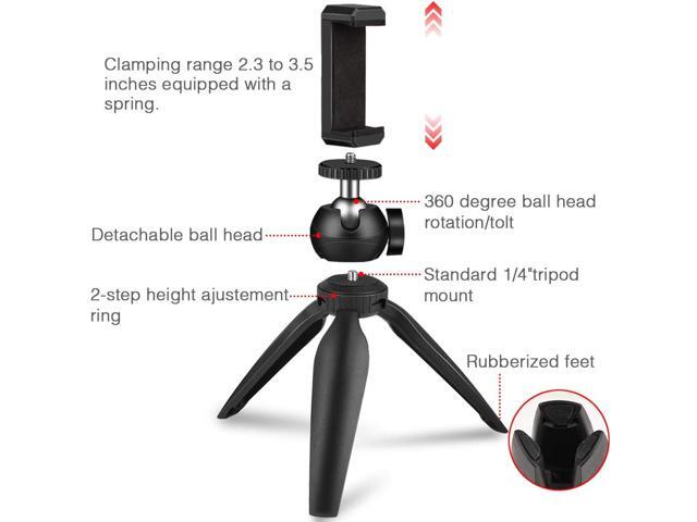 Foto/&Tech Z Flex Tilt Ball Head Aluminum Alloy Z Folding QR Plate Bracket Stand Holder with Bubble Level Compatible with Canon Nikon Sony Pentax Camera Camcorder Slide Rail Tripod Slider