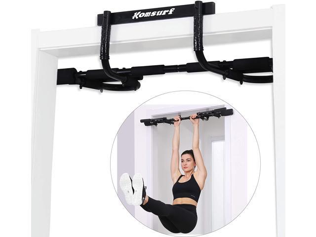 Leogreen Wall Mounted Pull Up Bar 3 Positions Multi Grip Body Exercise Bracket Home Fitness Chin Up Bar with Non Slip Handles 