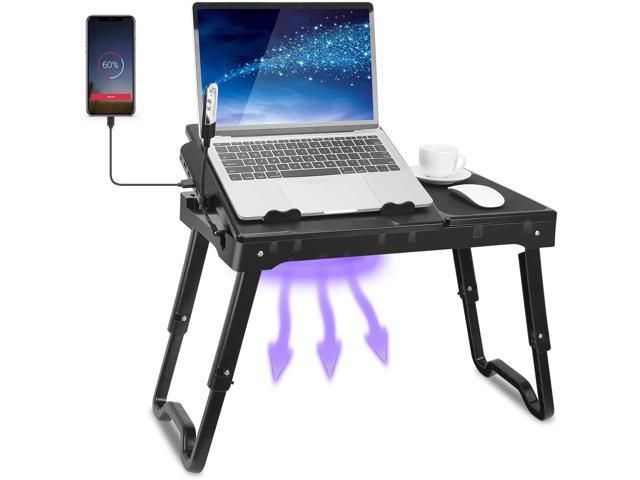 DIY Angle Adjustable Notebook laptop Desk Aluminum Table Stand Bed Mouse Tray 