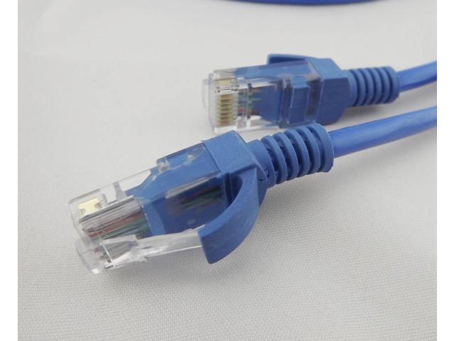 CAT5 Cable Ethernet Lan Network CAT5E RJ45 Patch Cord Internet Blue 9ft 9feet