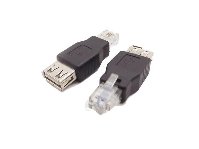 10pcs Usb 2 0 Type A Female To Rj11 4 Pin 6p4c Male