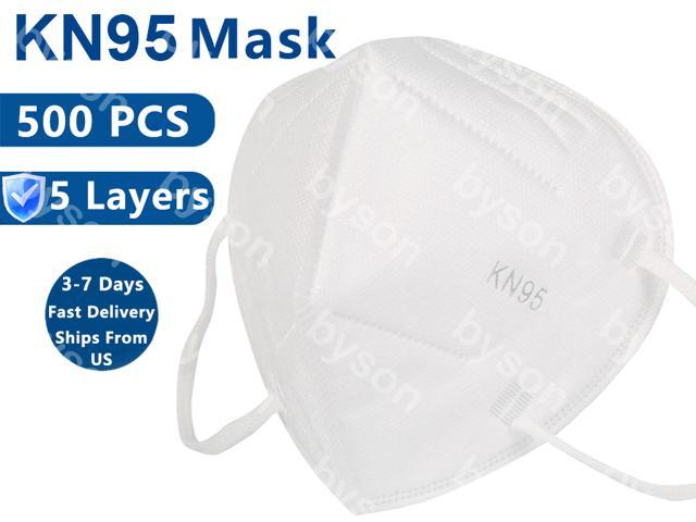 KN95 Mask, 5-layer Non-Disposable Face Mask, Oral And Nasal Hygiene, Breathable, Dustproof, Nonwoven Fabrics, Work Mask 500 pcs
