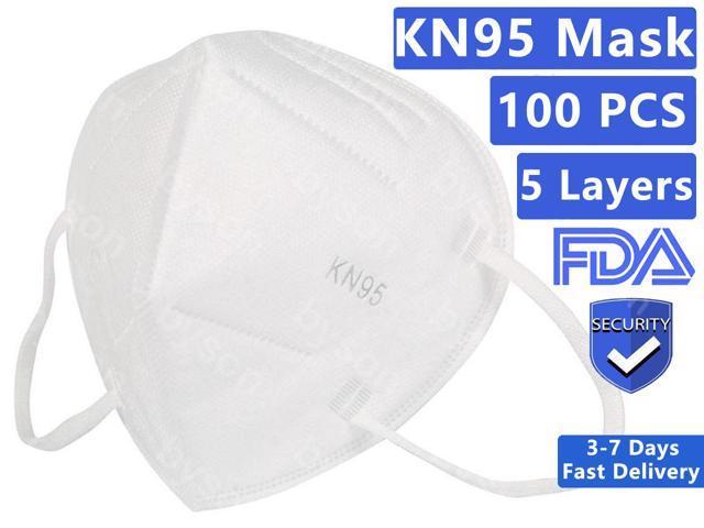 100PCS 5 Layers Civil Mase Face Mask FFP2 Non-Disposable Protective Mask Anti-Dust Face Masks Civil Mask Anti Dust Mask Breathable Dustproof Nonwoven Fabrics 5 Layers Protective Mask