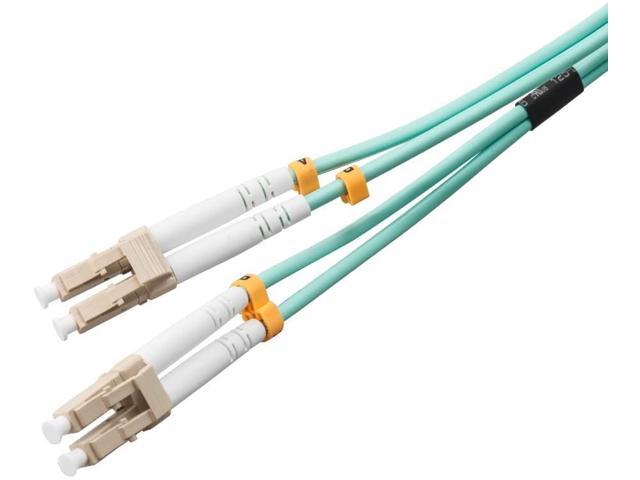 Fibre Optic Cable VANDESAIL 2m 2 Pack 10G Gigabit Fiber Patch Cables with LC to LC Multimode OM3 Duplex 50/125 OFNP