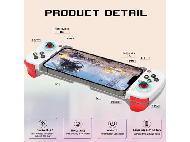 Joso Mobile Game Controller for Android, iPhone, PC with M1/M2  Programmable, Phone Controller for iPhone 14, 13, 12, 11, Samsung Galaxy,  Xiaomi, OPPO, Realme, Call of Duty, Genshin Impact & More Blue 