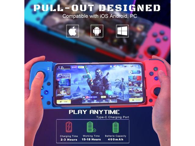 Joso Mobile Game Controller for Android, iPhone, PC with M1/M2  Programmable, Phone Controller for iPhone 14, 13, 12, 11, Samsung Galaxy,  Xiaomi, OPPO, Realme, Call of Duty, Genshin Impact & More Blue 