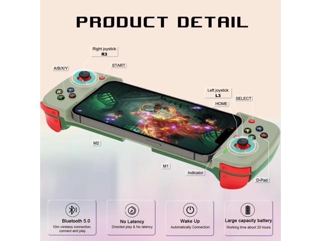 Joso Mobile Game Controller for Android, iPhone, PC with M1/M2 Program –  Pear-Accessories